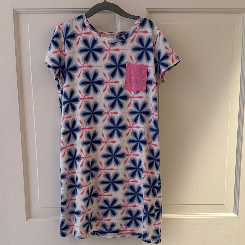 Crewcuts Blue and Pink Floral Dress